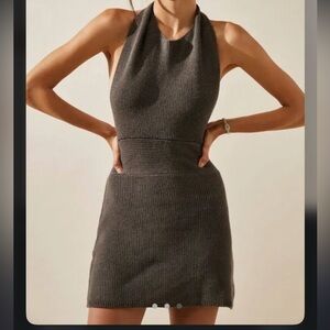 Free People Orchid Convertible Low Back Mini Dress in Sting Ray size S